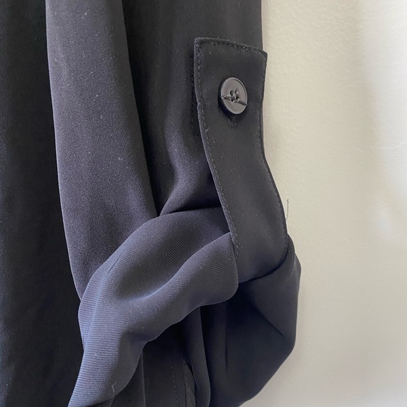 Black Open Front Blazer with Stretch - Picture 4 of 7